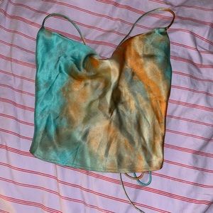NWOT 12th Tribe Satin Scarf Top